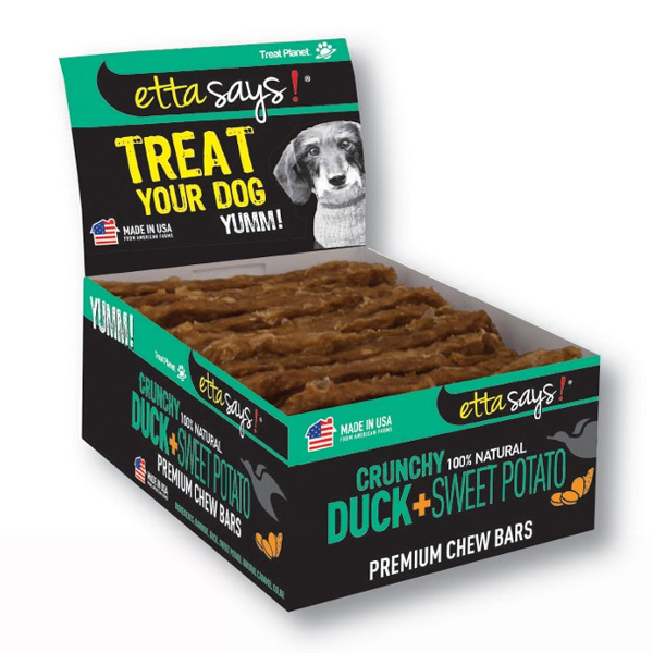 Etta Says! Chew Bars Duck + Sweet Potato Dog Treats - Mutts & Co.
