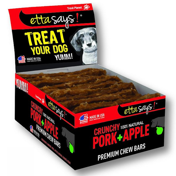 Etta Says! Chew Bars Pork + Apple Dog Treats - Mutts & Co.