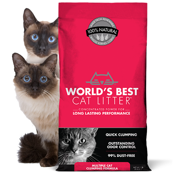 World's Best Cat Litter Scoopable Multiple Cat Clumping Formula - Mutts & Co.