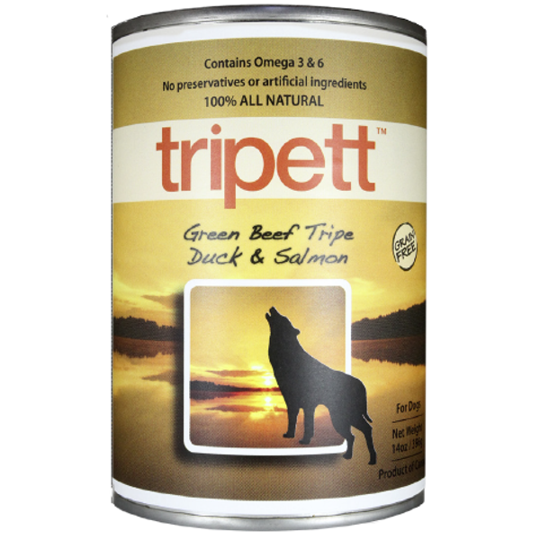 PetKind Tripett Green Beef Tripe, Duck & Salmon Canned Dog Food, 13-oz - Mutts & Co.