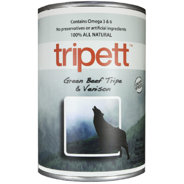 PetKind Tripett Green Beef Tripe & Venison Canned Dog Food, 13-oz - Mutts & Co.
