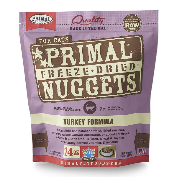 Primal Nuggets Turkey Formula Freeze-Dried Cat Food - Mutts & Co.