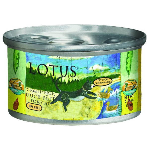 Lotus Duck Pate Grain-Free Canned Cat Food, 2.75 oz - Mutts & Co.