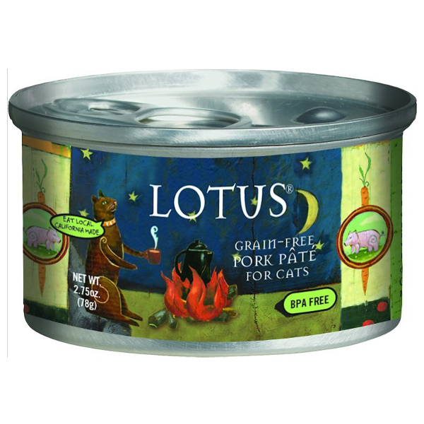 Lotus Pork Pate Grain-Free Canned Cat Food, 2.75 oz - Mutts & Co.