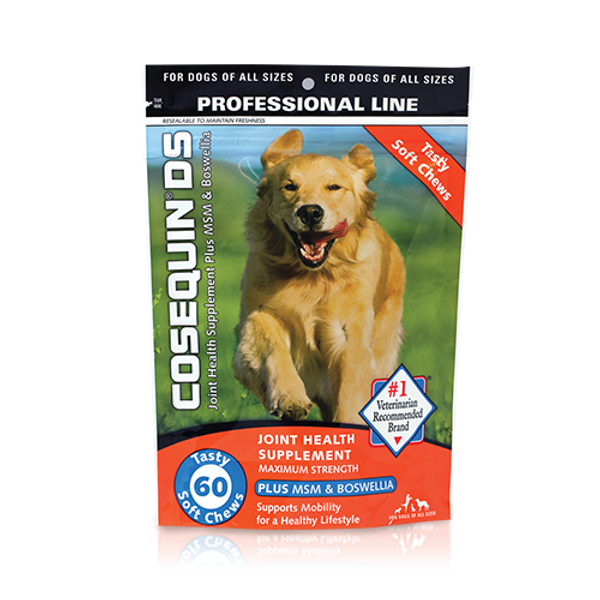 Nutramax Cosequin Maximum Strength (DS) Plus MSM Soft Chews Joint Health Dog Supplement, 60 count - Mutts & Co.