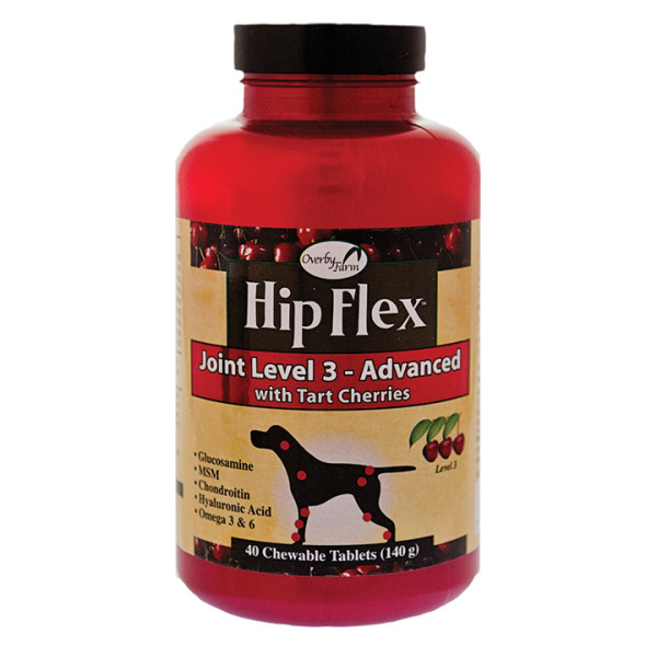 Overby Farm Hip Flex Joint Level 3 Advanced Care with Tart Cherries Dog Tablets - Mutts & Co.