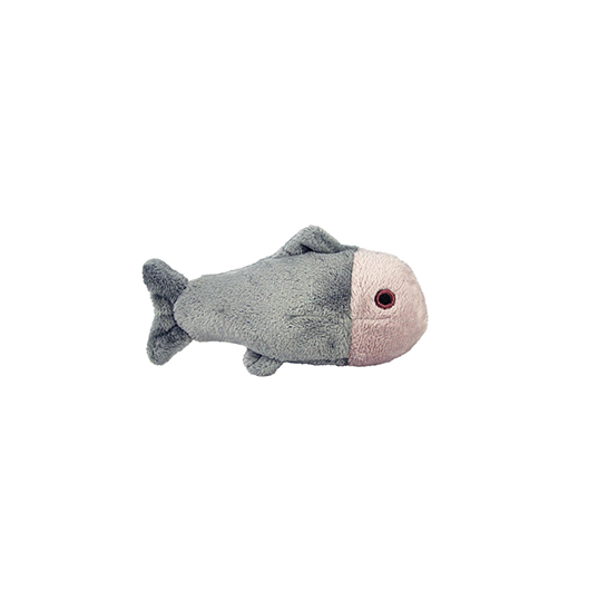 Fluff & Tuff Squeakerless Guppy Fish 4.5" Plush Dog Toy - Mutts & Co.