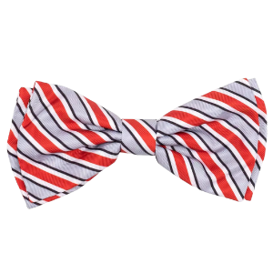 The License House OSU Helmet Stripe Bow Tie - Mutts & Co.