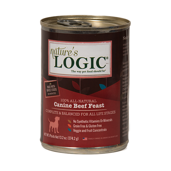 Nature's Logic Canine Beef Feast Grain-Free Canned Dog Food, 13.2-oz - Mutts & Co.