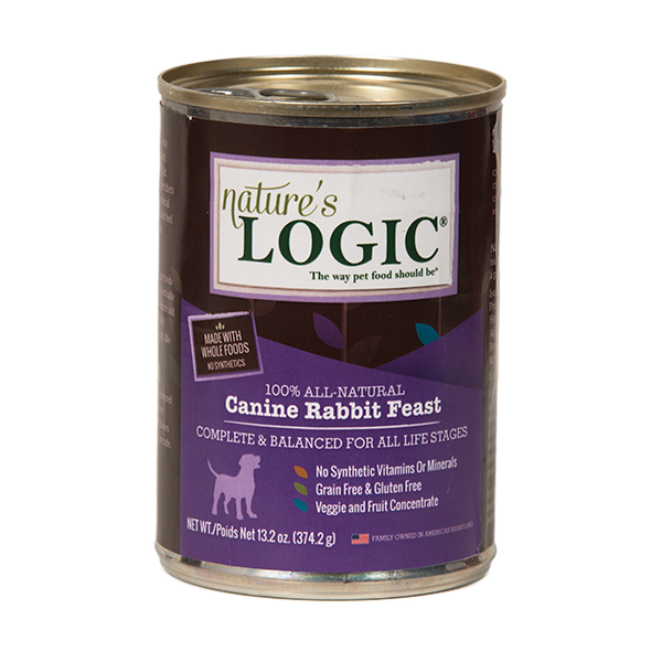 Nature's Logic Canine Rabbit Feast Grain-Free Canned Dog Food, 13.2-oz - Mutts & Co.