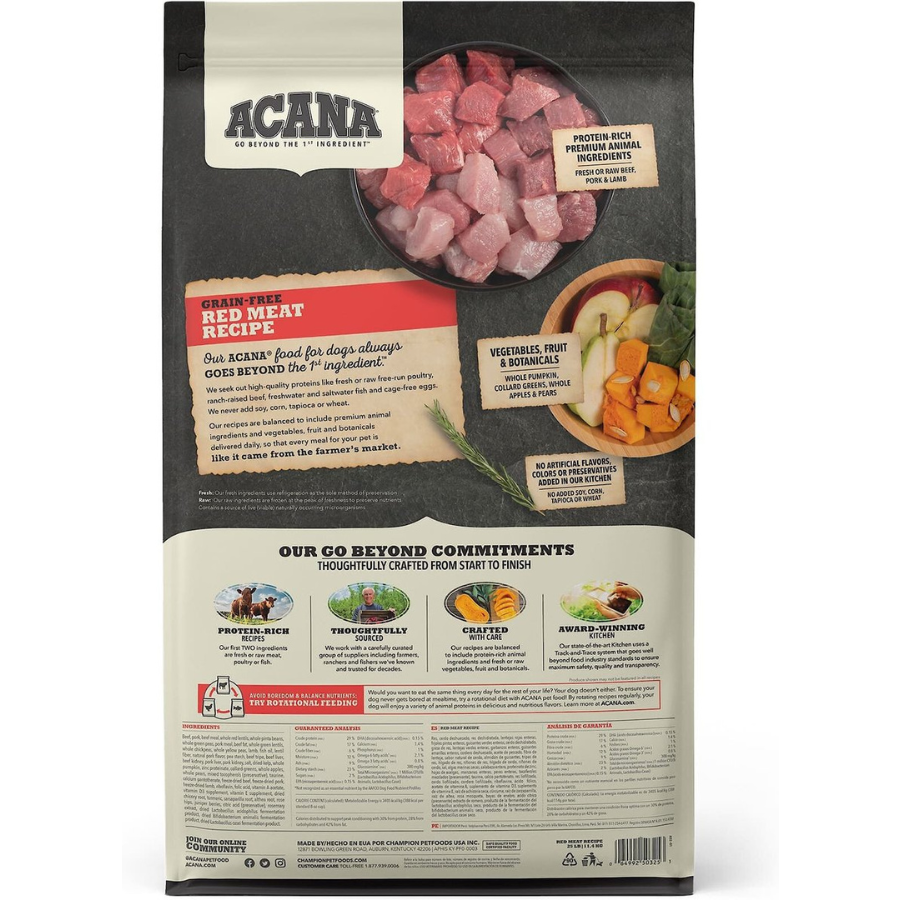 Acana Red Meats Grain-Free Dog Food - Mutts & Co.
