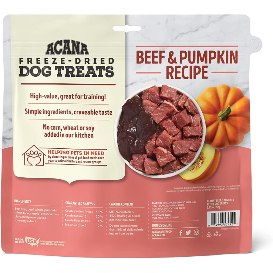 Acana Singles Freeze-Dried Beef & Pumpkin Dog Treats