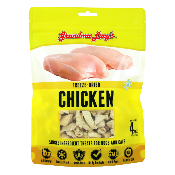 Grandma Lucy's Freeze-Dried Singles Chicken Dog & Cat Treats 4 oz - Mutts & Co.