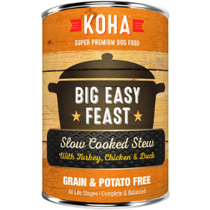 Koha Big Easy Feast Slow Cooked Stew Grain-Free Canned Dog Food 12.7 oz - Mutts & Co.