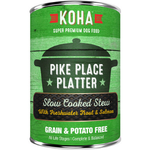 Koha Pike Place Platter Slow Cooked Stew Grain-Free Canned Dog Food 12.7 oz - Mutts & Co.