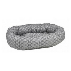Bowsers Donut Dog Bed  Micro Jacquard Mercury - Mutts & Co.
