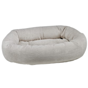 Bowsers Donut Dog Bed Microvelvet  Chenille Aspen - Mutts & Co.