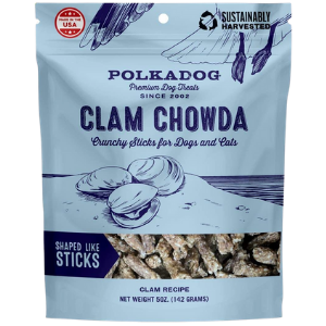 Polka Dog Clam Chowda Crunchy Sticks 5 oz - Mutts & Co.