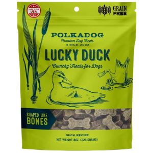 Polka Dog Lucky Duck Bone Shaped Dog Treats 8oz - Mutts & Co.