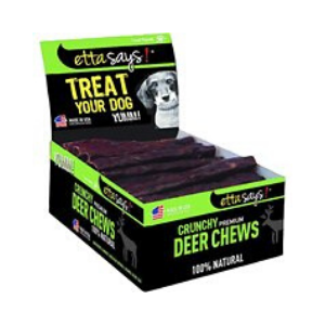 Etta Says! Crunchy Premium 4" Deer Bulk Chews Dog Treat - Mutts & Co.