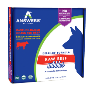 Answers Pet Food Detailed Formula Beef Raw Frozen Dog Food Nibbles, 35 Ct - Mutts & Co.
