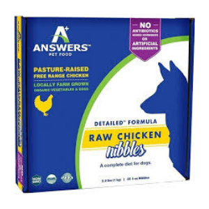 Answers Pet Food Detailed Formula Chicken Raw Frozen Dog Food Nibbles, 35 Ct - Mutts & Co.