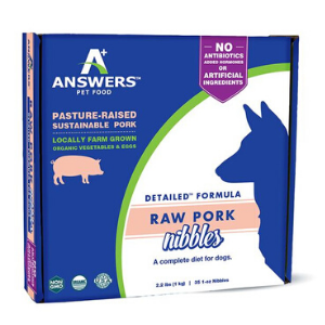 Answers Pet Food Detailed Formula Pork Raw Frozen Dog Food Nibbles, 35 Ct - Mutts & Co.