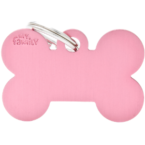 MyFamily Bone Tag Aluminum Pink - Mutts & Co.