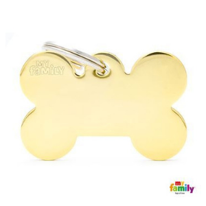 MyFamily Bone Tag Golden Brass - Mutts & Co.