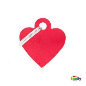 MyFamily Heart Tag Aluminum Red - Mutts & Co.