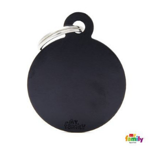 MyFamily Round Tag Aluminum Black - Mutts & Co.