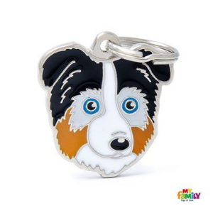MyFamily Australian Shepard Tag Tri Color - Mutts & Co.