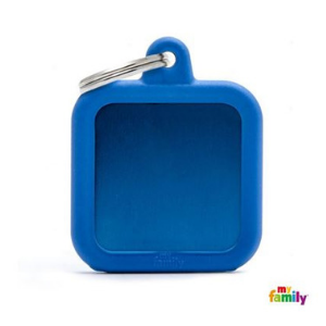 MyFamily Square Hushtag Aluminum & Rubber Blue - Mutts & Co.