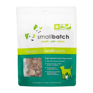 Small Batch Freeze Dried Lamb Hearts Dog Treats, 3.5 oz - Mutts & Co.