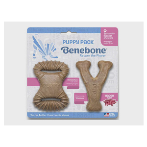 Benebone Puppy Pack Bacon Flavor Puppy Chew Toy, 2 pack - Mutts & Co.