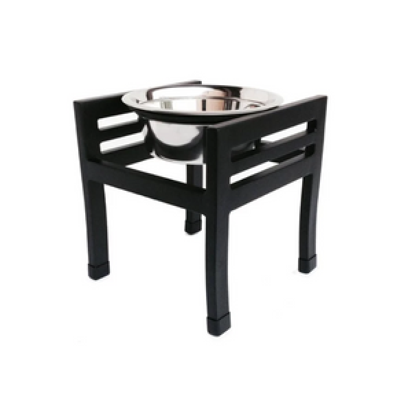 Pets Stop Moretti Single Diner Feeder Black - Mutts & Co.