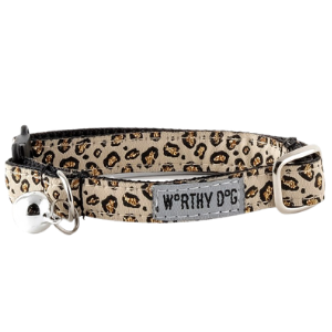 The Worthy Dog Cheetah Tan Cat Collar - Mutts & Co.