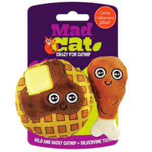 R2P Pet Mad Cat Chicken & Waffles Catnip Cat Toy - Mutts & Co.