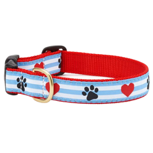 Up Country Pawprint Stripe Dog Collar - Mutts & Co.