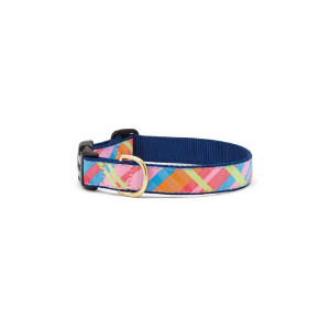 Up Country Pink Madras Dog Collar - Mutts & Co.