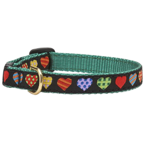 Up Country Colorful Hearts Cat Collar - Mutts & Co.