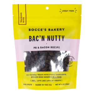 Bocce's Bakery Bac'n Nutty Training Dog Treats, 6 oz - Mutts & Co.