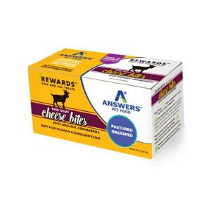 Answers Pet Food Rewards Raw Goat Cheese with Cranberries Treats for Dogs and Cats, 8-oz - Mutts & Co.