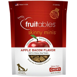 Fruitables Skinny Minis Apple Bacon Flavor Soft & Chewy Dog Treats 12oz - Mutts & Co.