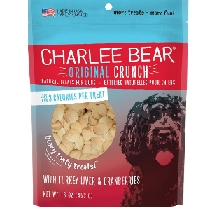 Charlee Bear Turkey Liver & Cranberries Flavor Dog Treats, 16-oz bag - Mutts & Co.