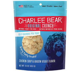 Charlee Bear Chicken Soup & Garden Veggie Flavor Dog Treats, 16-oz bag - Mutts & Co.