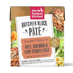 The Honest Kitchen Butcher Block Pate Beef, Cheddar & Farm Veggies Pate Wet Dog Food, 10.5-oz - Mutts & Co.