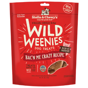 Stella & Chewy's Wild Weenies Bac'n Me Crazy Recipe Freeze-Dried Dog Treats 3 oz - Mutts & Co.