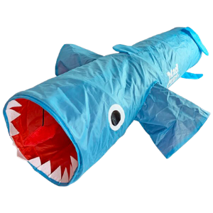 R2P Pet Mad Cat Jumpin' Jaws Shark Tunnel 38" Cat Toy - Mutts & Co.