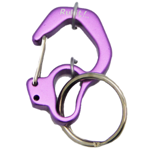 Rubit Curve Dog Tag Clip Purple - Mutts & Co.